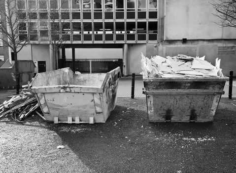Staff sorting recyclables at a Croydon commercial site